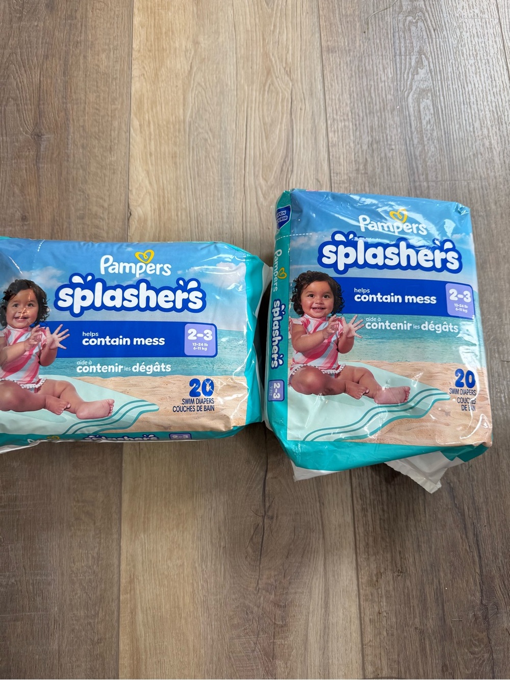 NEW Pampers Splashers Swim Diapers Size 2-3 Bundle of  2.  40 Total
